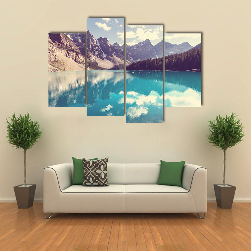 Beautiful Moraine lake in Banff National park, Canada multi panel canvas wall art
