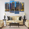 Skyline of Taichung city in Taiwan at night Multi panel canvas wall art