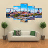 Old Town and sea port harbor in Tallinn, Estonia multi panel canvas wall art