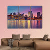 Manhattan at dusk, New York City multi panel canvas wall art