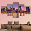 Manhattan at dusk, New York City multi panel canvas wall art