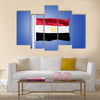 Flag of Egypt flying against a blue sky Multi panel canvas wall art