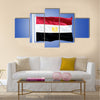 Flag of Egypt flying against a blue sky Multi panel canvas wall art