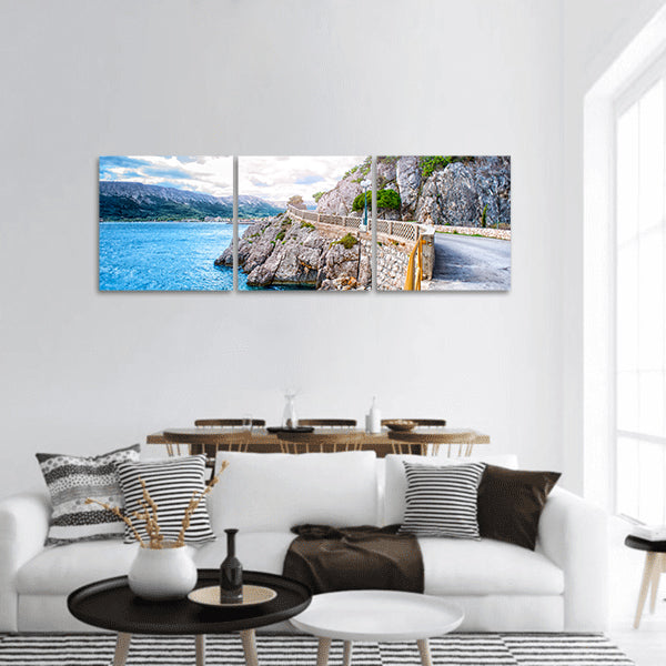 Beautiful Adriatic sea coastline panoramic canvas wall art