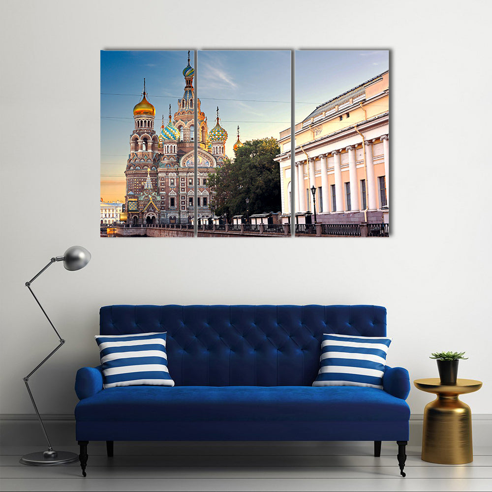 Beautiful Church Of Savior On Spilled Blood Russia,  Multi Panel Wall Art