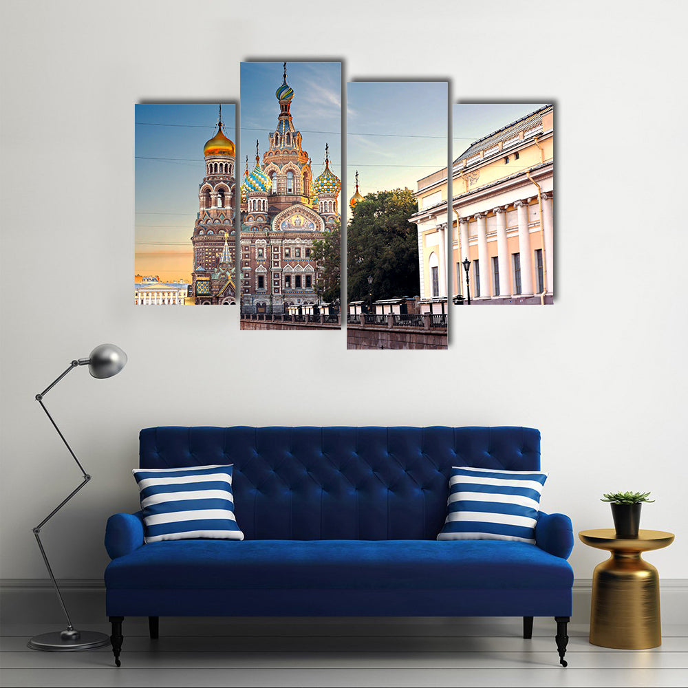 Beautiful Church Of Savior On Spilled Blood Russia,  Multi Panel Wall Art