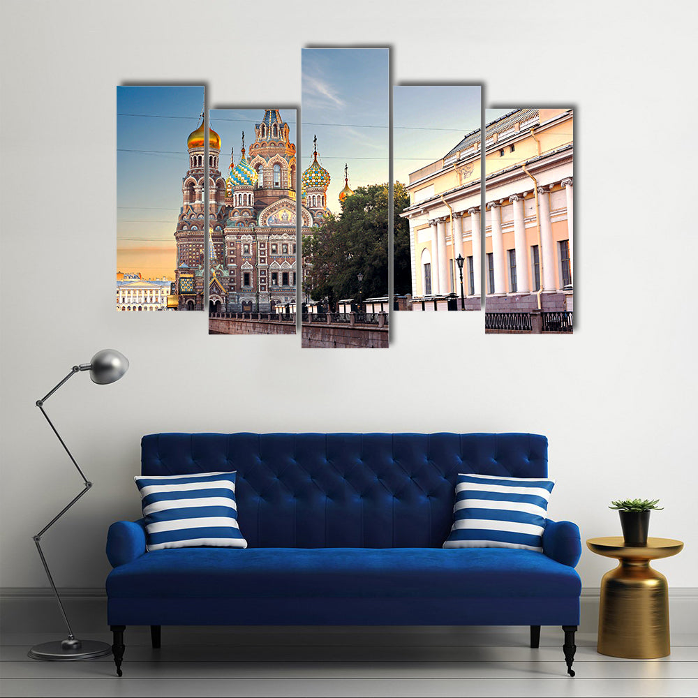Beautiful Church Of Savior On Spilled Blood Russia,  Multi Panel Wall Art