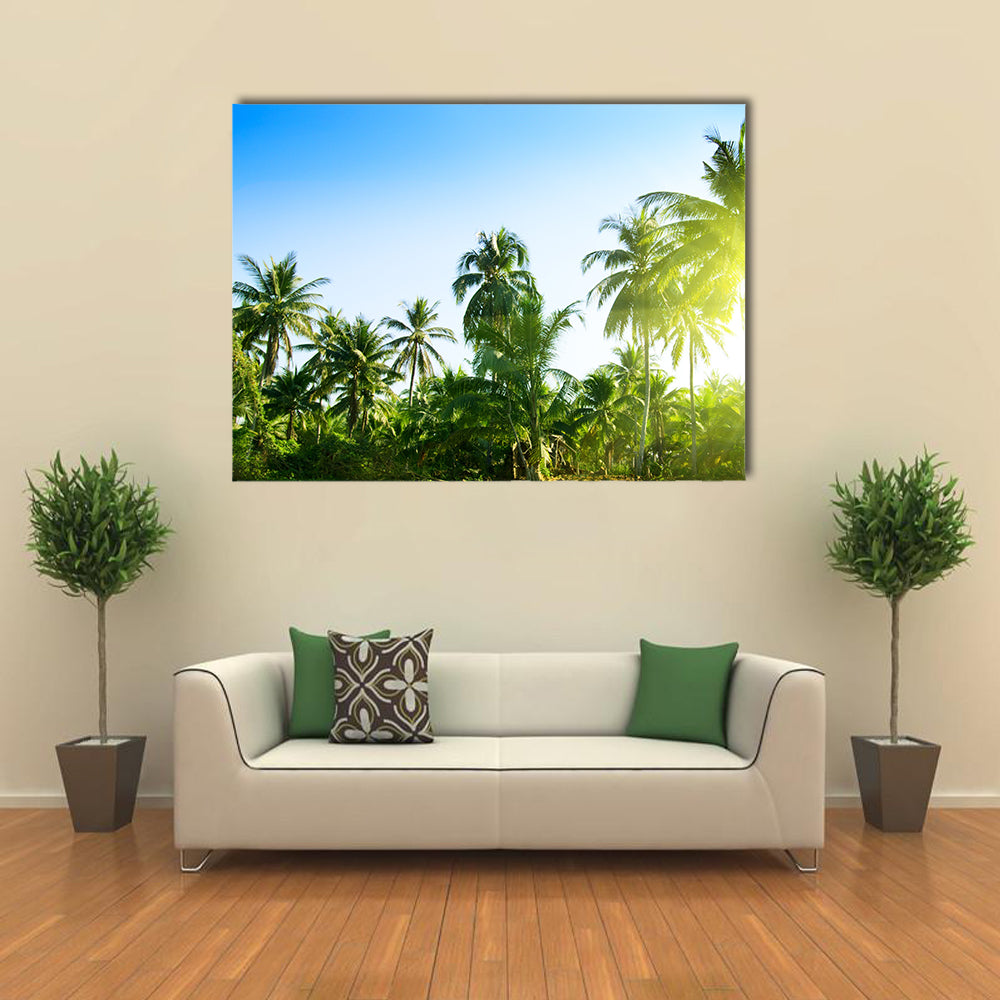 The Sunset In The Jungle Of The Thailand, Multi Panel Canvas Wall Art