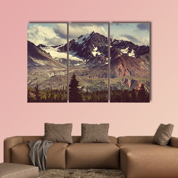 Mountains in Alaska multi panel canvas wall art