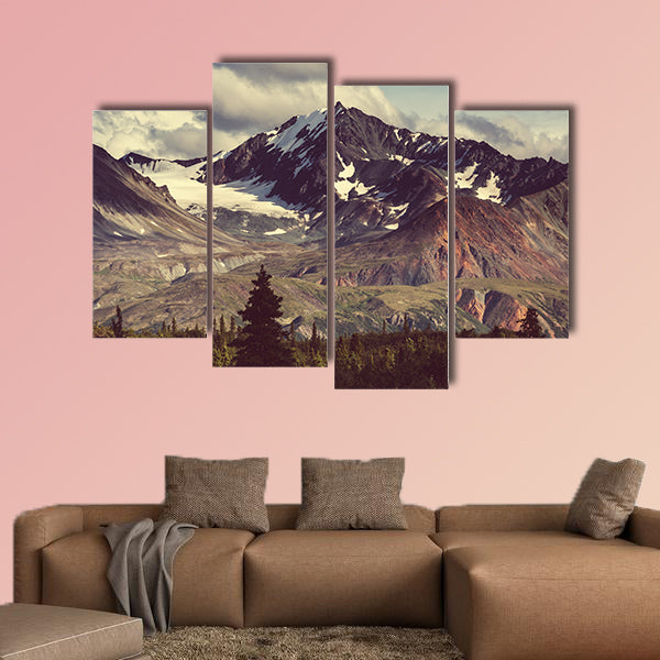 Mountains in Alaska multi panel canvas wall art