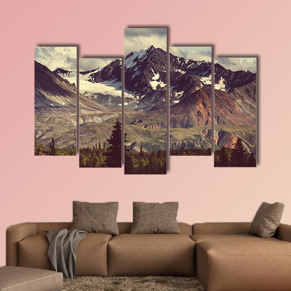 Mountains in Alaska multi panel canvas wall art