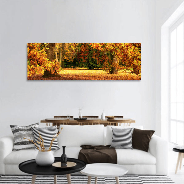 Tranquil autumn scenery panoramic canvas wall art