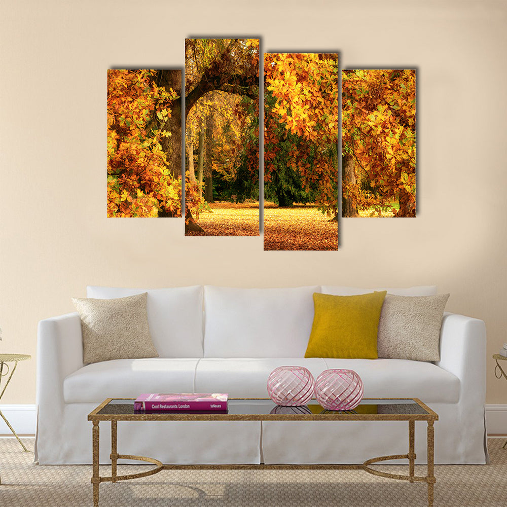Tranquil autumn scenery Multi panel canvas wall art