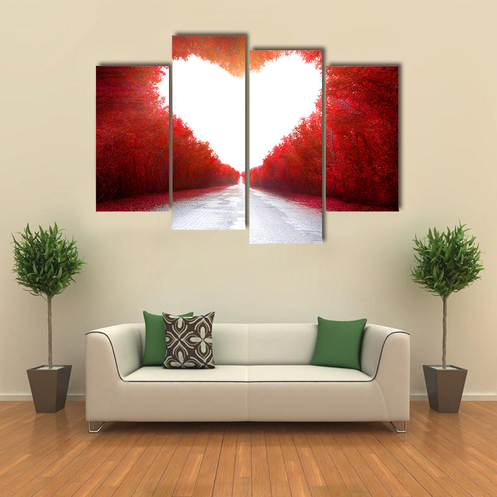 Road to love multi panel canvas wall art