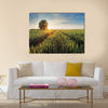 Wheat field at sunset Multi panel canvas wall art