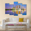 Singapore cityscapes at twilight, Multi Panel Canvas Wall Art