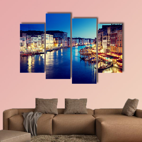 Grand Canal in sunset time, Venice, Italy multi panel canvas wall art