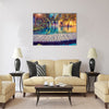 Majestic view on turquoise water and sunny beams Multi panel canvas wall art