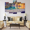 Majestic view on turquoise water and sunny beams Multi panel canvas wall art