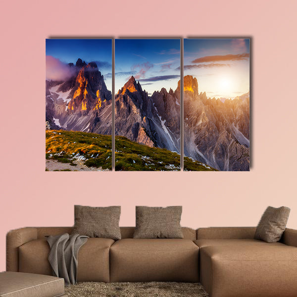 Great view of the top Cadini di Misurina range in National wall art