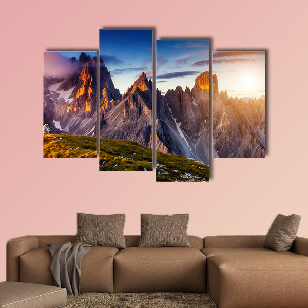 Great view of the top Cadini di Misurina range in National wall art