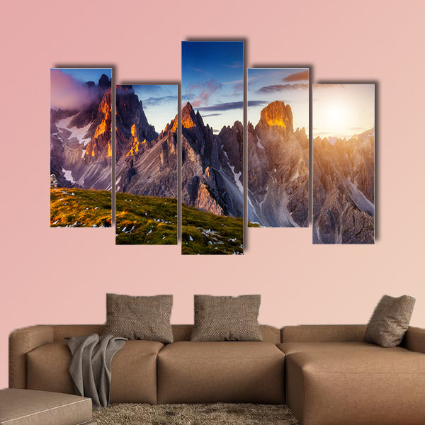 Great view of the top Cadini di Misurina range in National wall art
