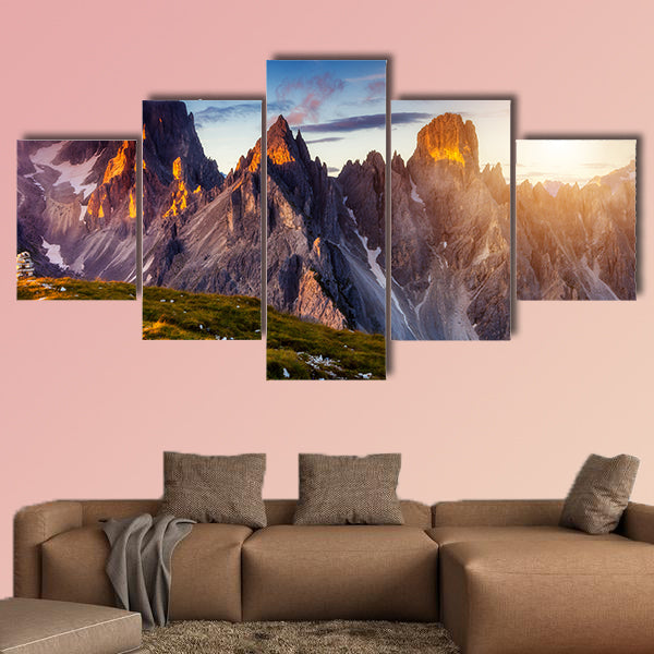 Great view of the top Cadini di Misurina range in National wall art