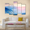 Majestic panorama of green mountains with sunny beams Multi panel canvas wall art