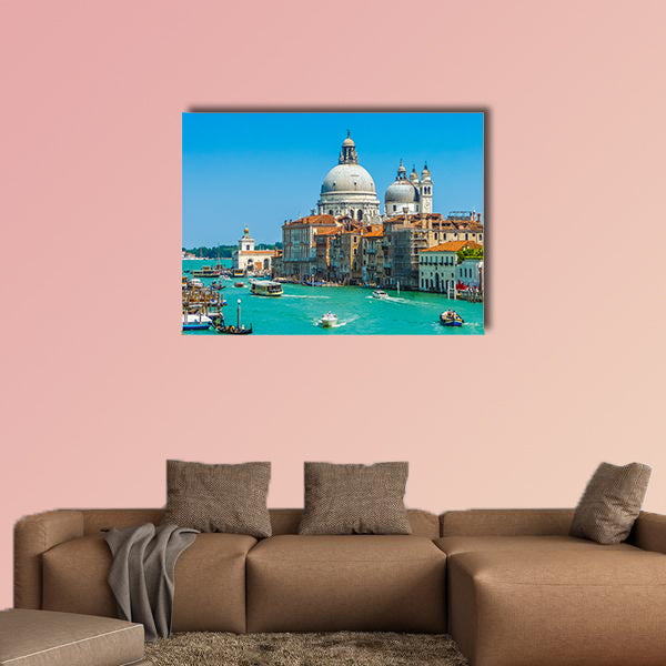 Canal Grande with Basilica di Santa Maria della Salute in Venice, Italy multi panel canvas wall art