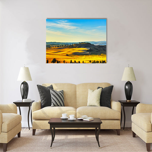 Tuscany, rural landscape. Countryside farm Multi Panel Canvas Wall Art