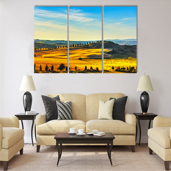 Tuscany, rural landscape. Countryside farm Multi Panel Canvas Wall Art