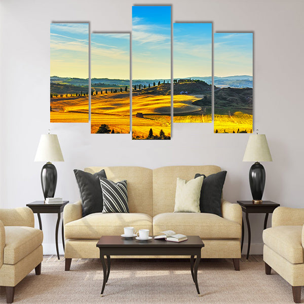 Tuscany, rural landscape. Countryside farm Multi Panel Canvas Wall Art