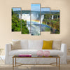 Iguazu Falls, on the border of Argentina, Brazil and Paraguay Multi panel canvas wall art