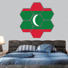 Flag of Maldives hexagonal canvas wall art