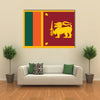 Vector Illustration of Flag of Sri Lanka Multi Panel Canvas Wall Art