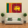 Vector Illustration of Flag of Sri Lanka Multi Panel Canvas Wall Art