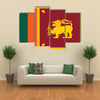 Vector Illustration of Flag of Sri Lanka Multi Panel Canvas Wall Art