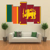 Vector Illustration of Flag of Sri Lanka Multi Panel Canvas Wall Art