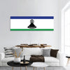 Lesotho Flag panoramic canvas wall art