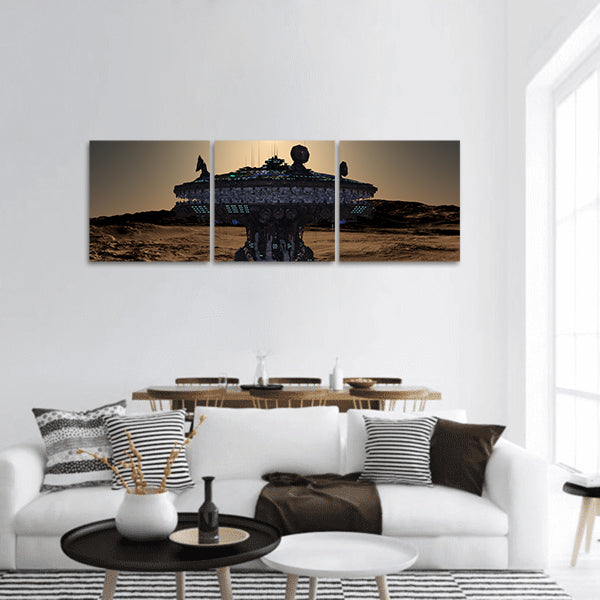 Space station panoramic canvas wall art