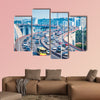 Heavy traffic close-up on bridge with graceful curve shape, canvas wall art