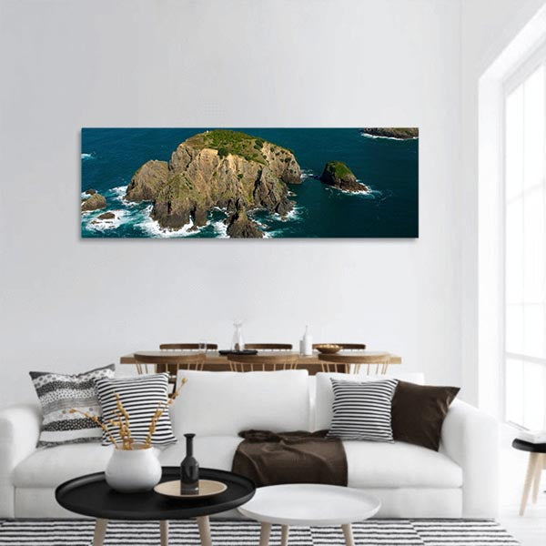 View of the Cavalli islands, Bay of Islands, New Zealand Panoramic Canvas Wall Art
