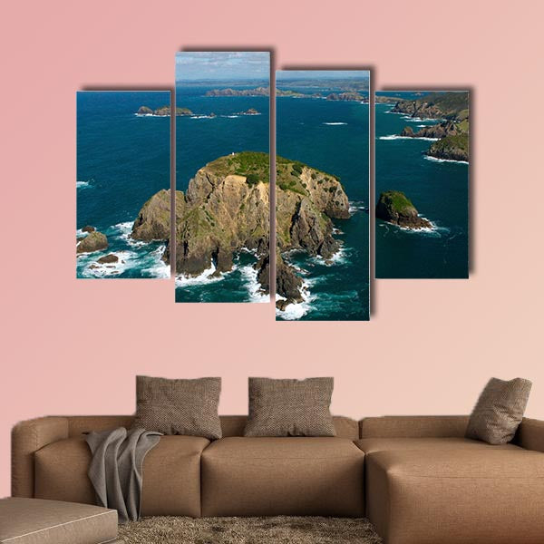 View of the Cavalli islands, Bay of Islands, New Zealand multi panel canvas wall art
