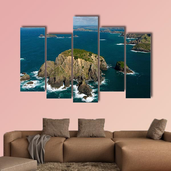 View of the Cavalli islands, Bay of Islands, New Zealand multi panel canvas wall art