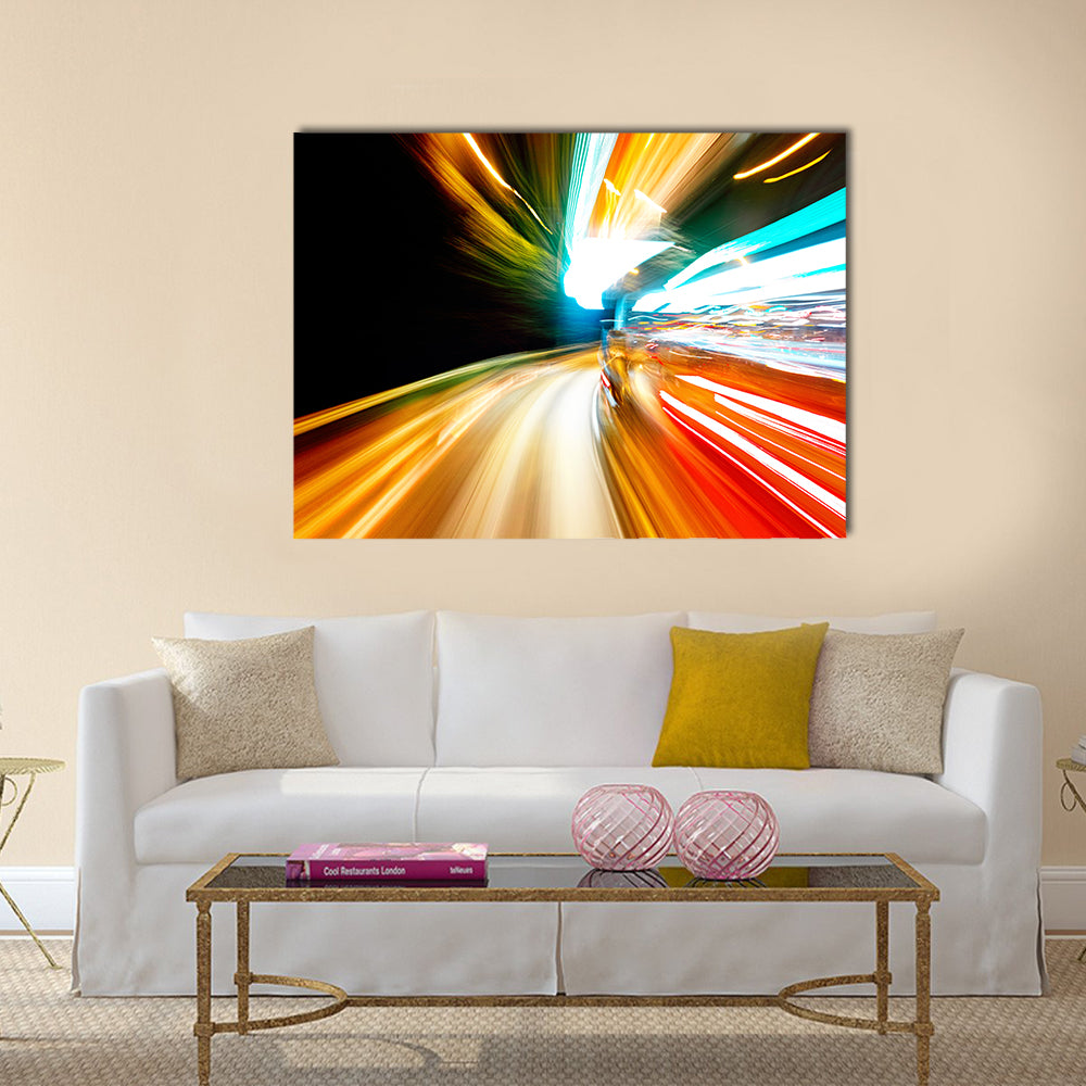 Amazing Night traffic Multi Panel Canvas Wall Art
