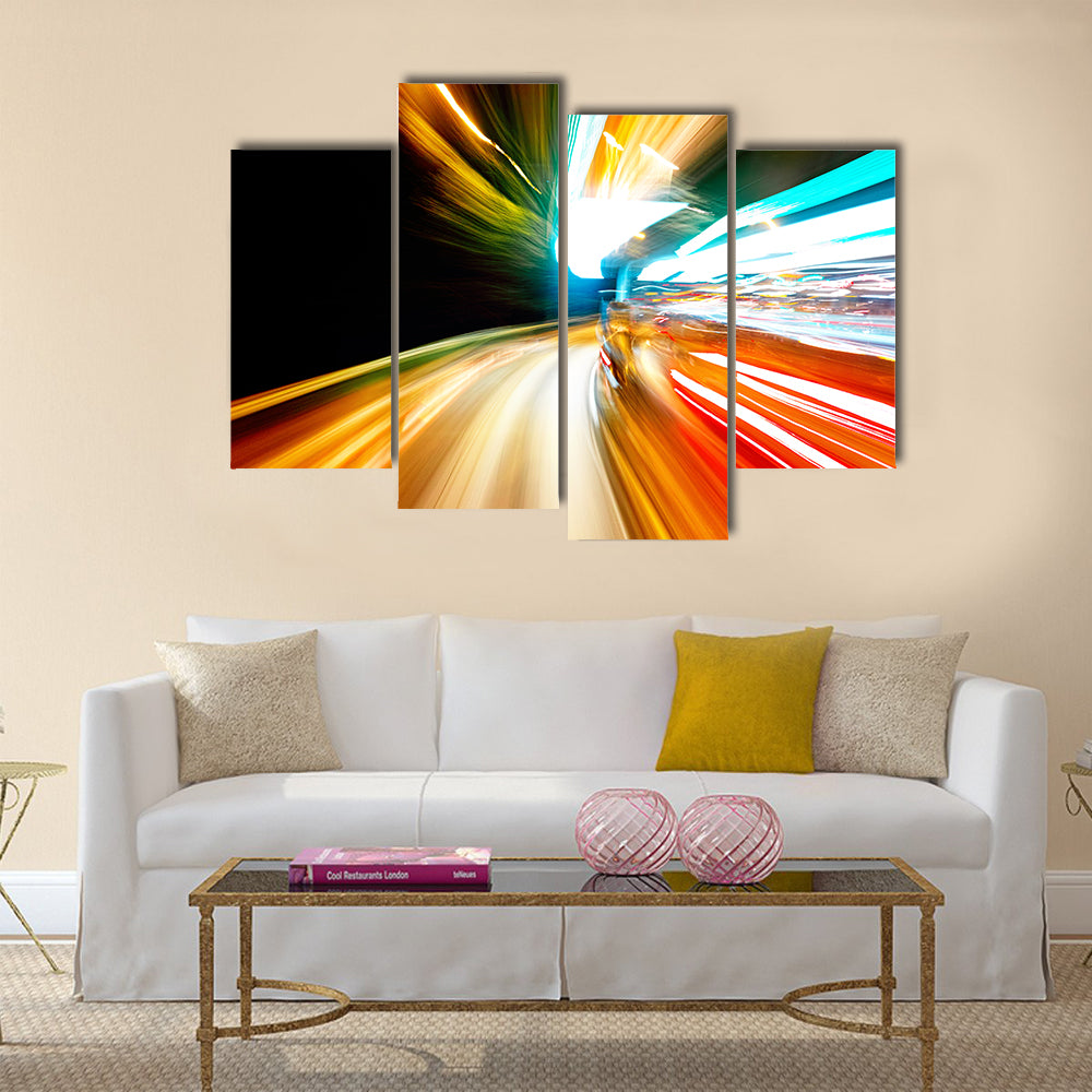 Amazing Night traffic Multi Panel Canvas Wall Art