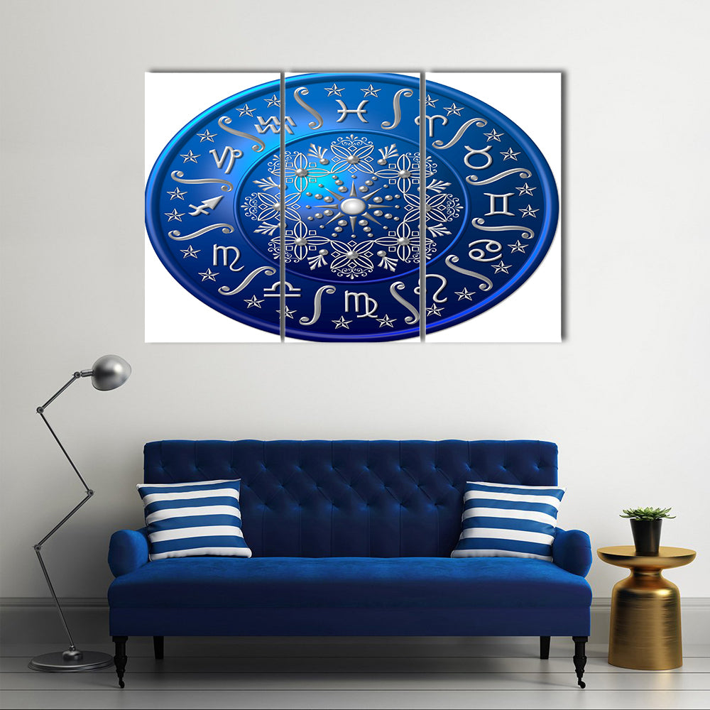 Blue Horoscope Multi Panel Canvas Wall Art