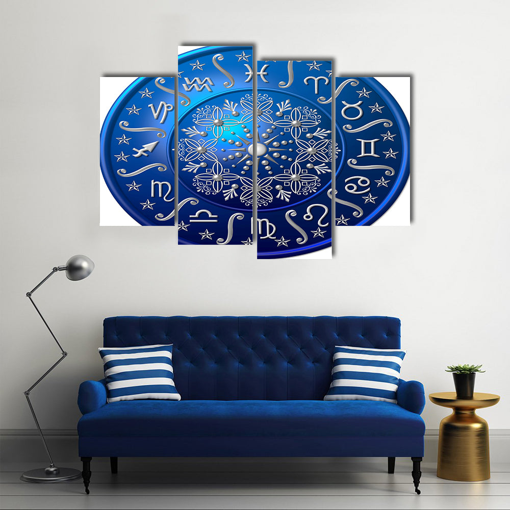Blue Horoscope Multi Panel Canvas Wall Art