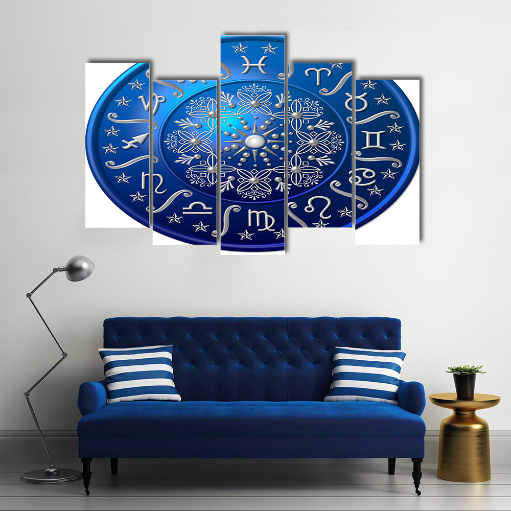 Blue Horoscope Multi Panel Canvas Wall Art