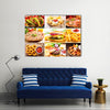 Collage of various fast food products Multi panel canvas wall art